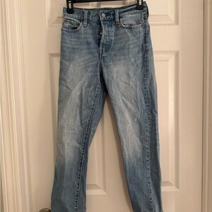 Levi's Light Blue Denim Jeans with Leather Patch